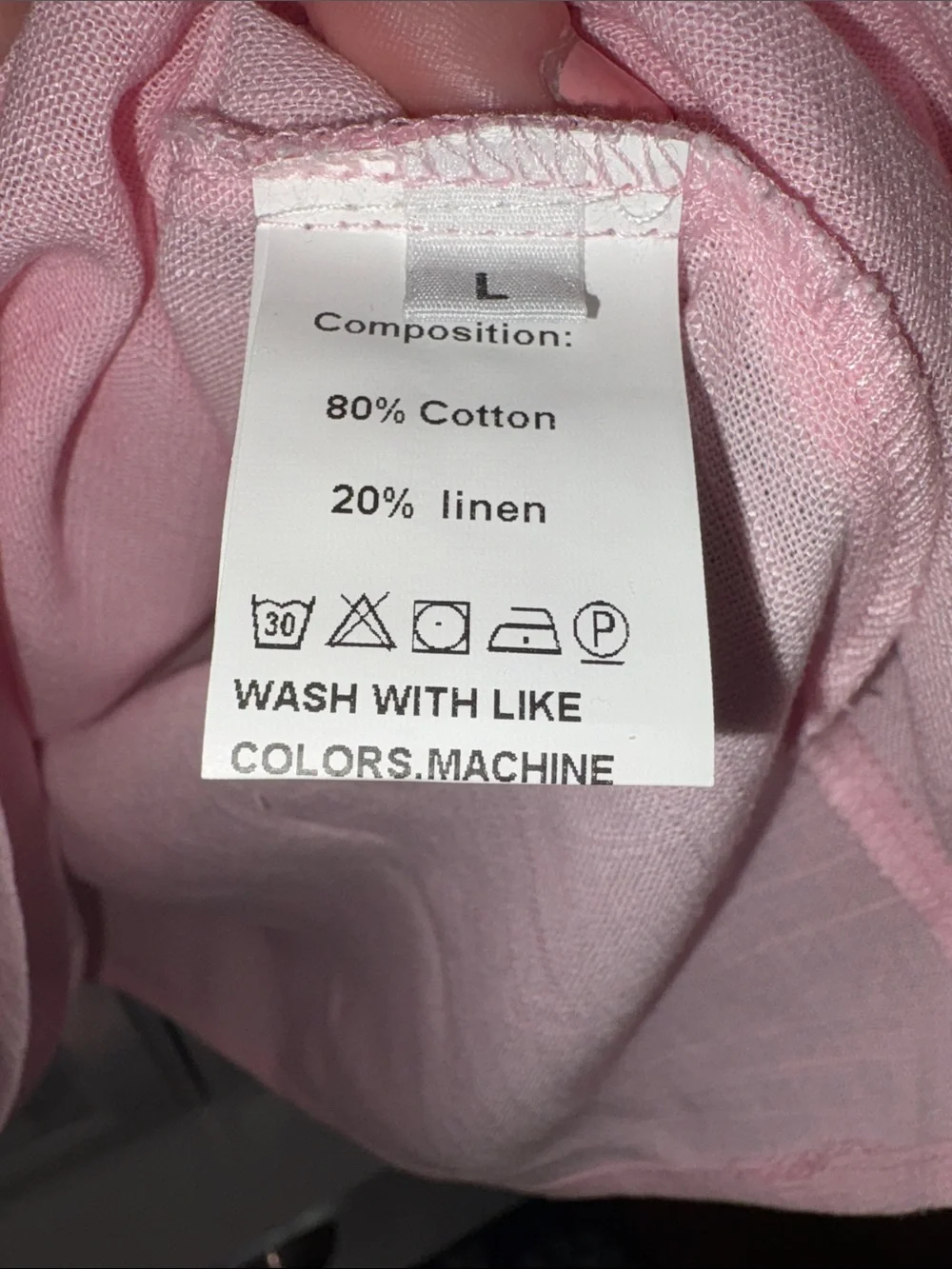 Light Pink Ruffle Neck Tunic - Picture 8 of 9